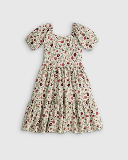 Organic Cotton Puff Sleeve Skater Dress - US 9004