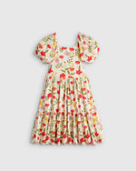 Organic Cotton Puff Sleeve Skater Dress - US 8083