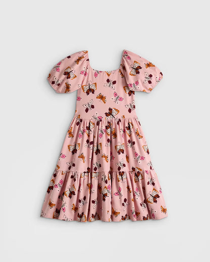 Organic Cotton Puff Sleeve Skater Dress - US 5921