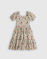 Organic Cotton Puff Sleeve Skater Dress - US 3926