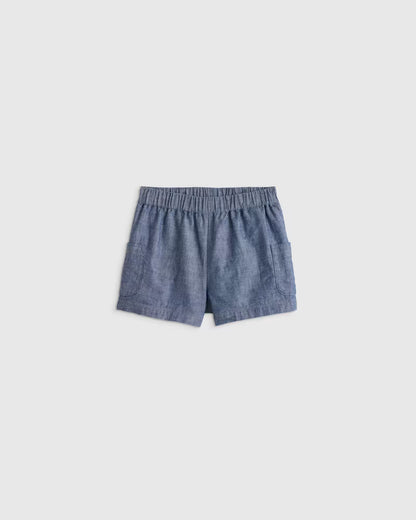 Girls Pull On Chambray Denim Short - US 6357