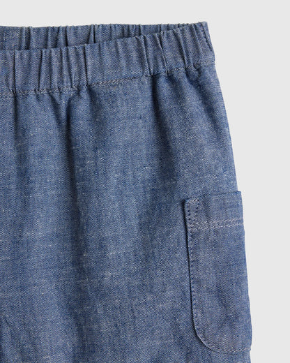 Girls Pull On Chambray Denim Short - US 2322
