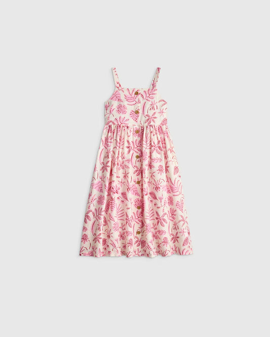 Girls Sleeveless 100% Linen Dress - US 5277