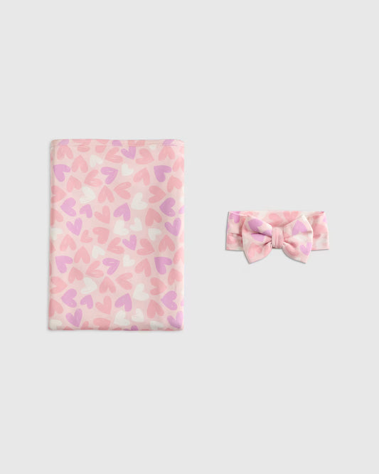 Bamboo Swaddle & Bow Layette Set - US 3951