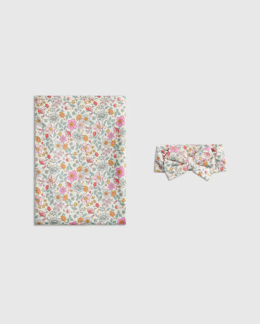 Bamboo Swaddle & Bow Layette Set - US 6488