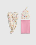 Bamboo Gown, Hat & Swaddle Layette Set - US 8524