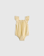 100% Organic Cotton Gauze Flutter Sleeve Bubble Romper - US 2302