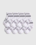 Organic Cotton Gripper Quarter Crew Socks 8-Pack - US 9236