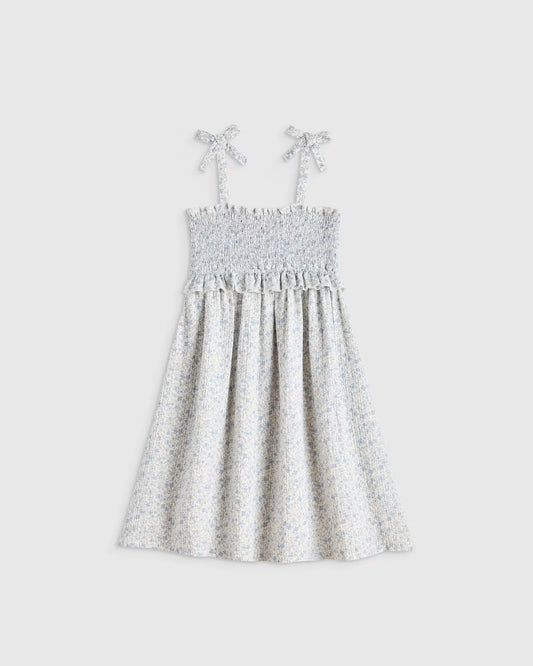 Girls Sleeveless Smocked Organic Cotton Gauze Dress - US 7130