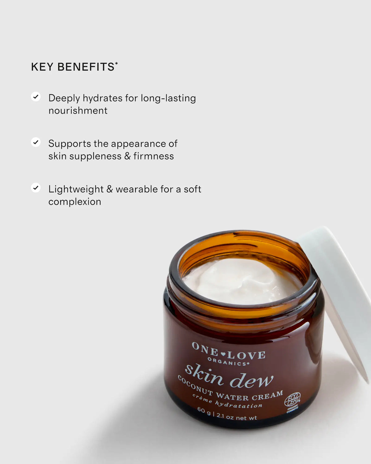 Skin Dew Coconut Water Cream by One Love Organics - US 3668