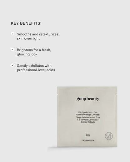 15% Glycolic Acid Overnight Glow Peel 12-Pack by goop Beauty - US 9146
