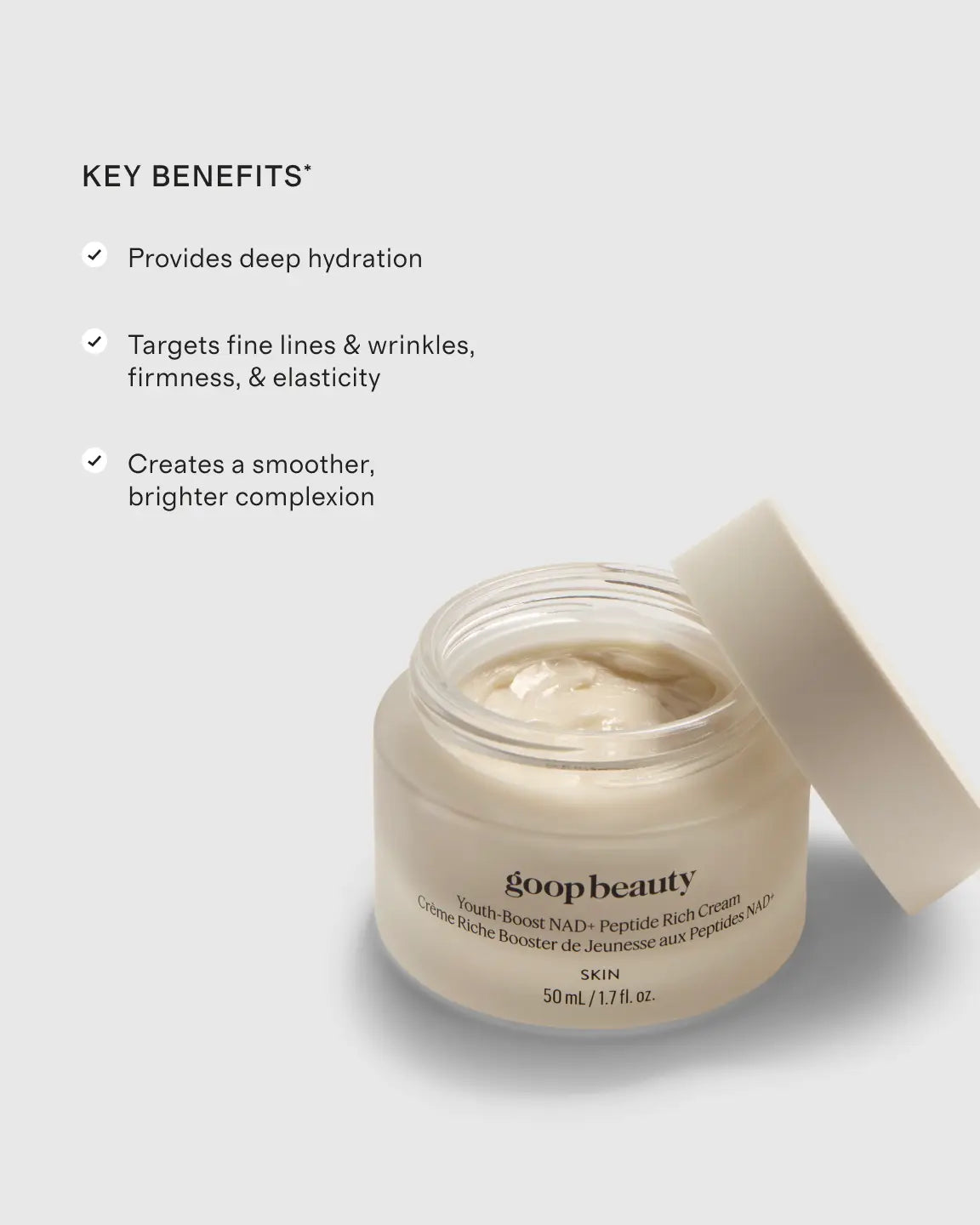 Youth-Boost NAD+ Peptide Rich Cream by goop Beauty - US 0875