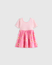 Pink Stripe Floral