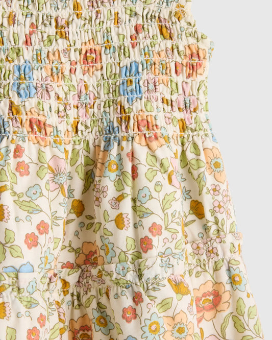 100% Organic Cotton Poplin Smocked Dress - US 7868