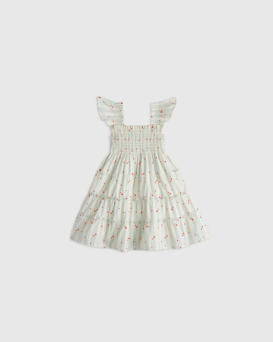 100% Organic Cotton Poplin Smocked Dress - US 2946