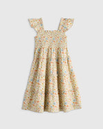100% Organic Cotton Poplin Smocked Dress - US 6351