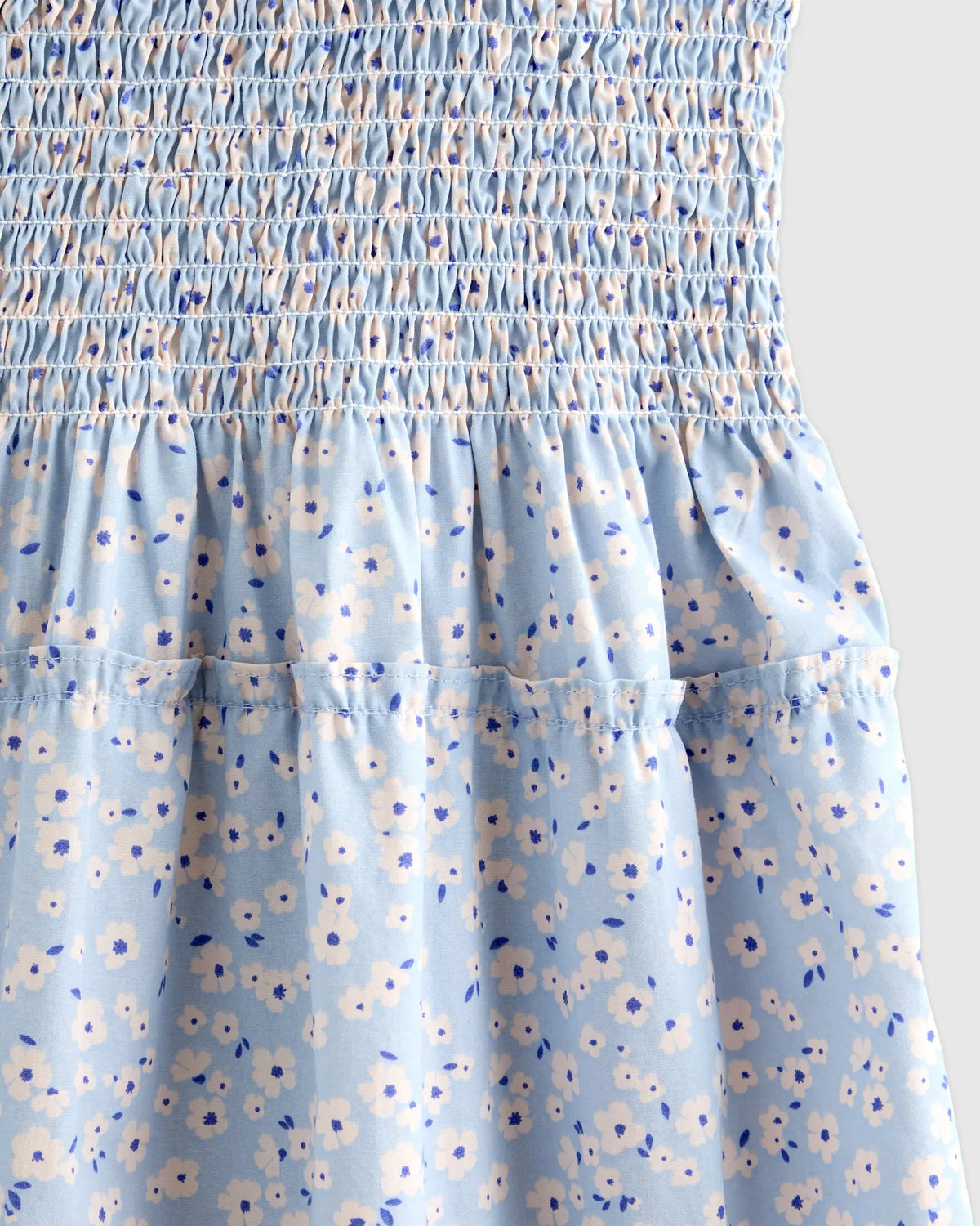 100% Organic Cotton Poplin Smocked Dress - US 5976