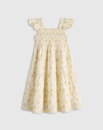 100% Organic Cotton Poplin Smocked Dress - US 9029