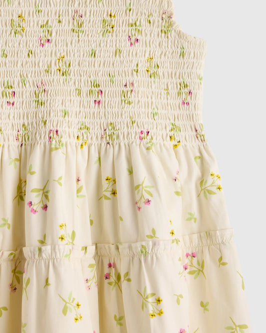 100% Organic Cotton Poplin Smocked Dress - US 9029