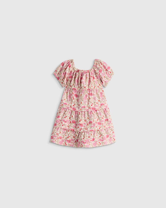 100% Organic Cotton Poplin Tiered Dress - US 9529