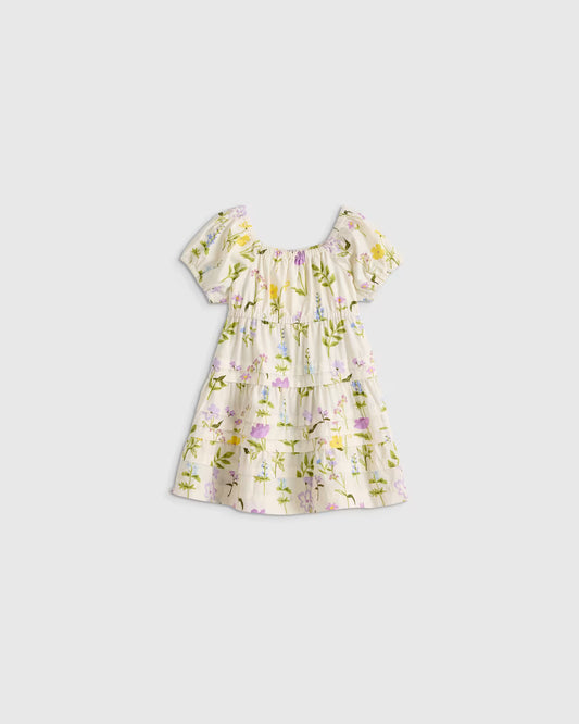 100% Organic Cotton Poplin Tiered Dress - US 3806