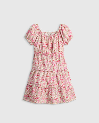 100% Organic Cotton Poplin Tiered Dress - US 2879