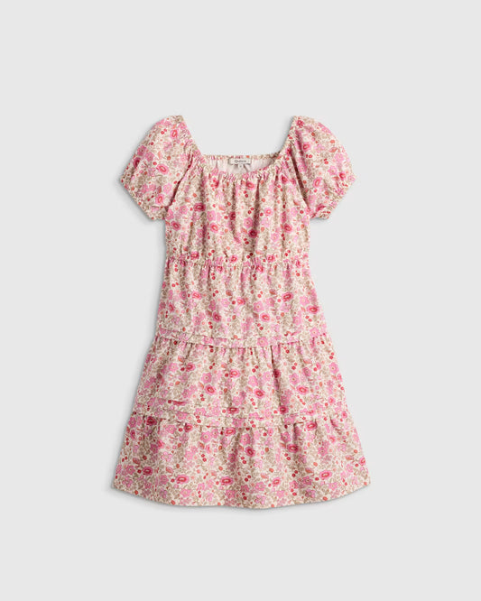 100% Organic Cotton Poplin Tiered Dress - US 2879