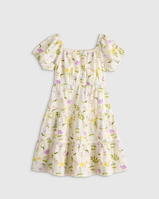 100% Organic Cotton Poplin Tiered Dress - US 2346