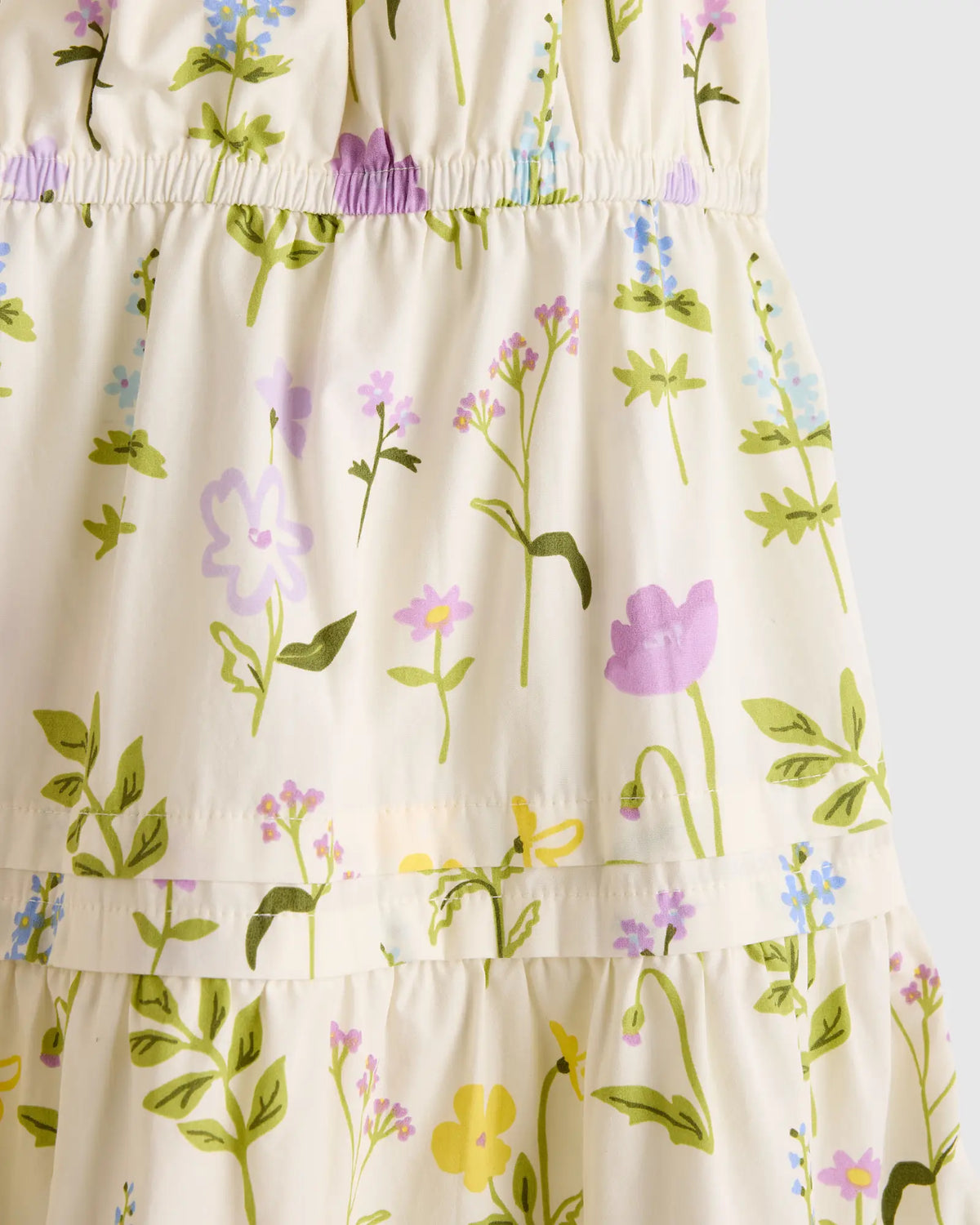 100% Organic Cotton Poplin Tiered Dress - US 2346