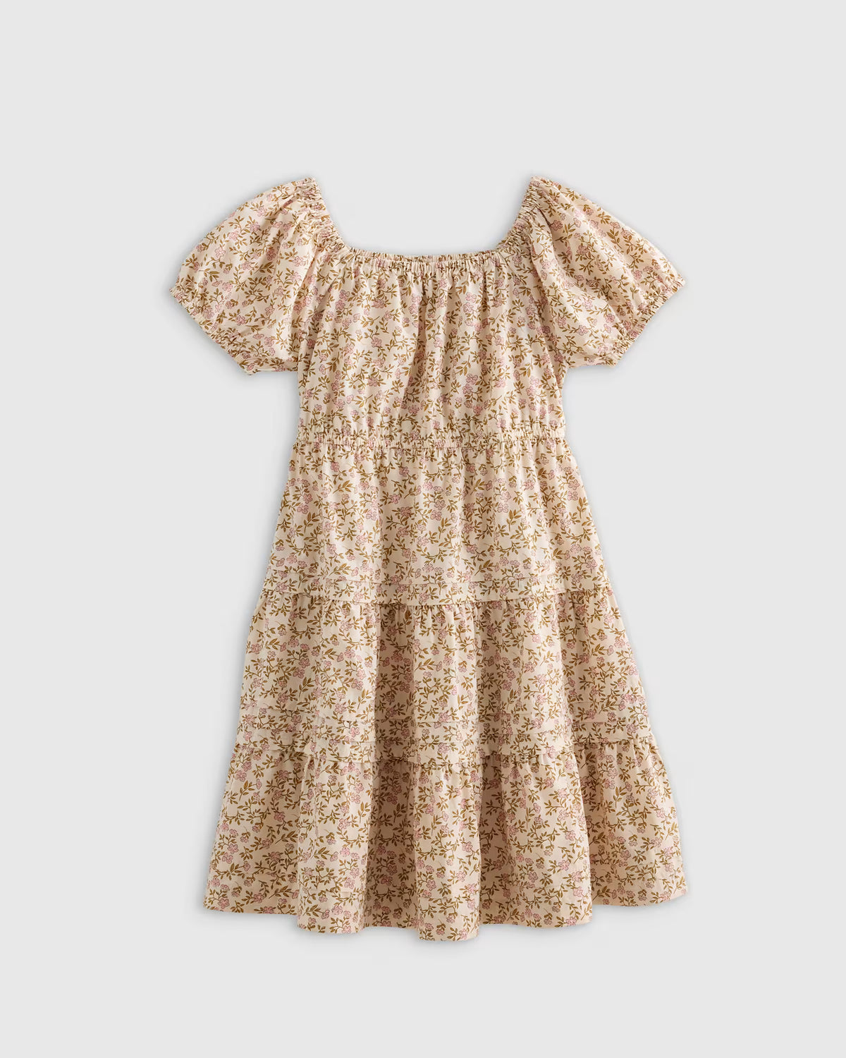 100% Organic Cotton Poplin Tiered Dress - US 8081
