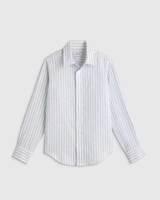 100% European Linen Long Sleeve Shirt - US 7756