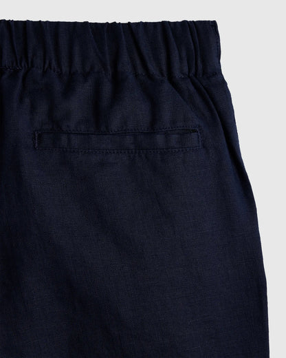 100% European Linen Pull-On Shorts - US 4694