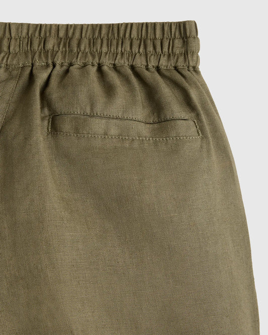 100% European Linen Drawstring Shorts - US 1138