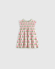 Pink Woodblock Floral