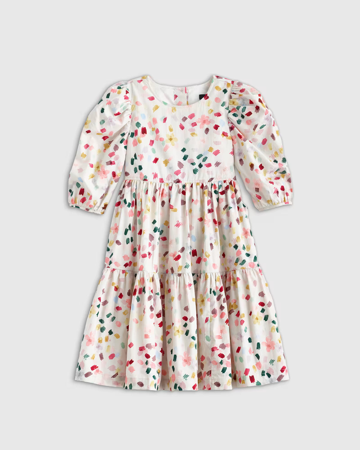 100% Cotton Poplin Puff Sleeve Dress - US 4055