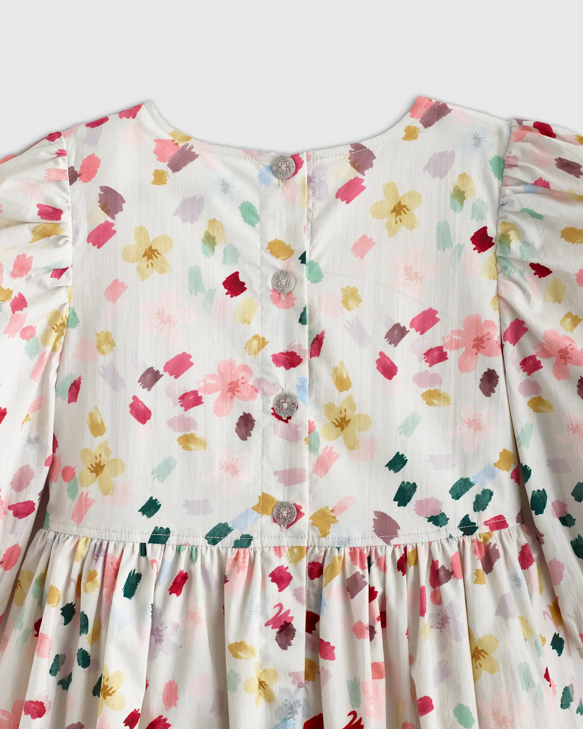 100% Cotton Poplin Puff Sleeve Dress - US 4055