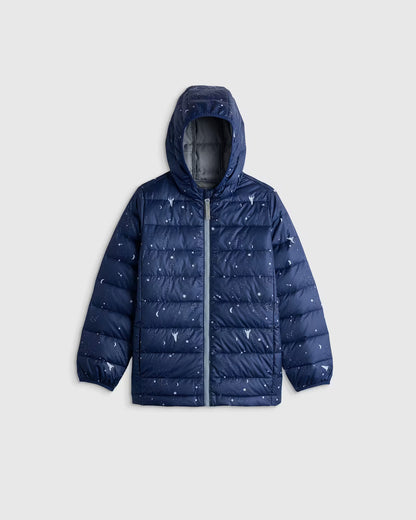 Lightweight Down Hooded Puffer Jacket - US 3338