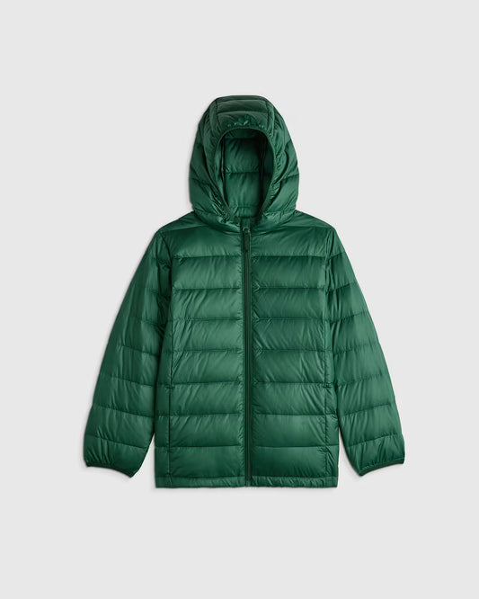 Lightweight Down Hooded Puffer Jacket - US 9859