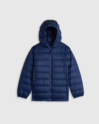Lightweight Down Hooded Puffer Jacket - US 7064