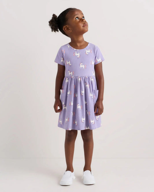 Organic Cotton Fit and Flare Pocket Dress - US 1076