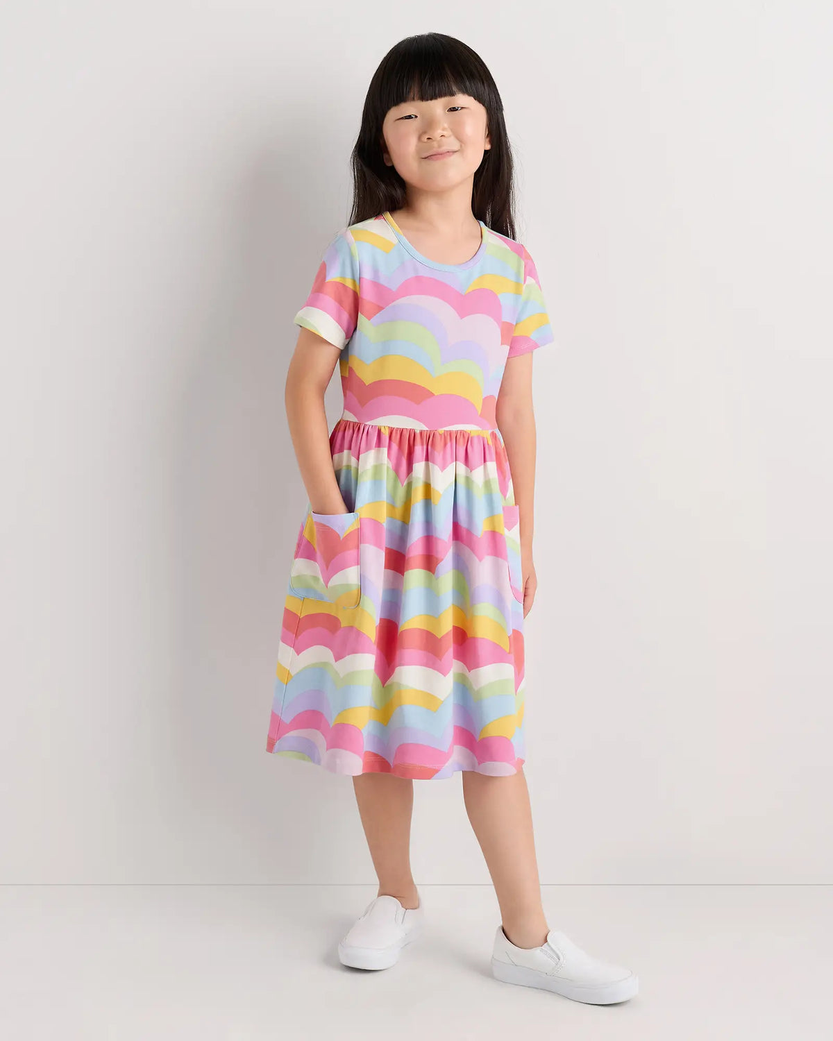 Organic Cotton Fit and Flare Pocket Dress - US 4608
