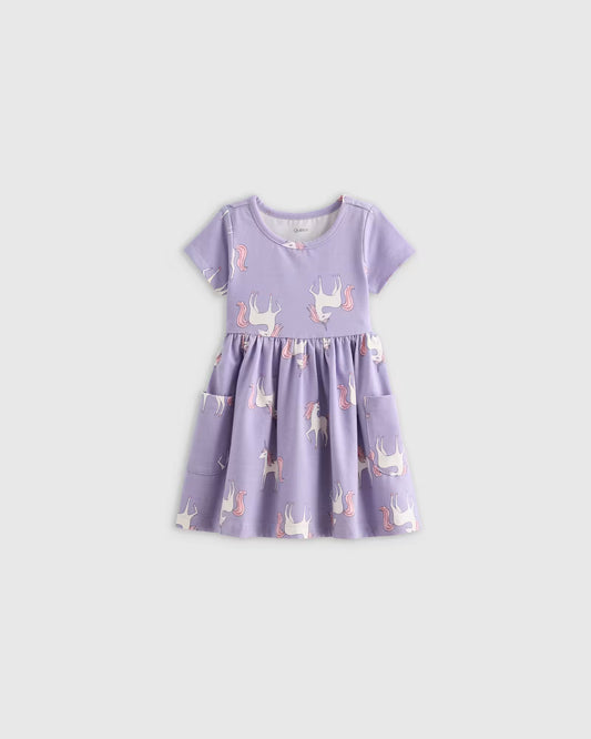 Organic Cotton Fit and Flare Pocket Dress - US 7838