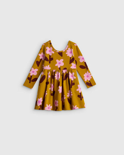 Organic Cotton Long Sleeve Skater Dress - US 8451