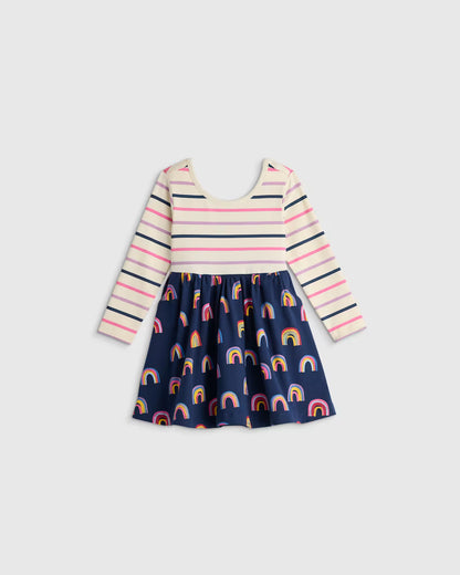 Organic Cotton Long Sleeve Skater Dress - US 8956
