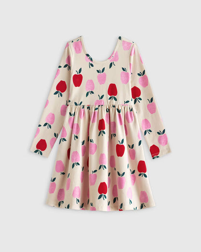 Organic Cotton Long Sleeve Skater Dress - US 3127