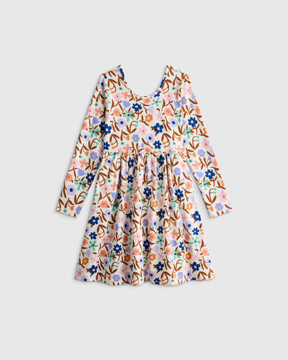 Organic Cotton Long Sleeve Skater Dress - US 5442