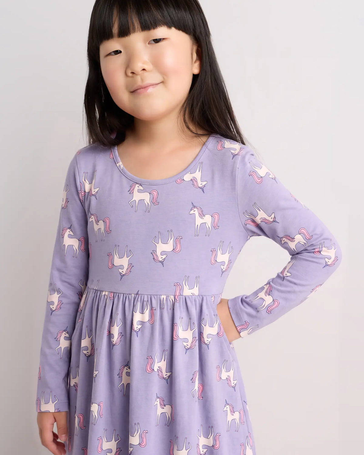 Organic Cotton Long Sleeve Skater Dress - US 8627
