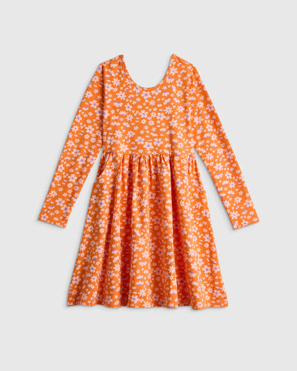 Organic Cotton Long Sleeve Skater Dress - US 8582