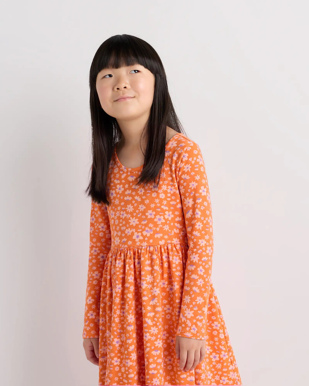 Organic Cotton Long Sleeve Skater Dress - US 8582