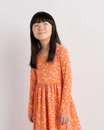 Organic Cotton Long Sleeve Skater Dress - US 8582